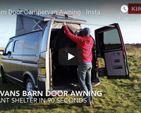 Kiravans Barn Door Campervan Awning - Instant Shelter from Sun, Wind and Rain!