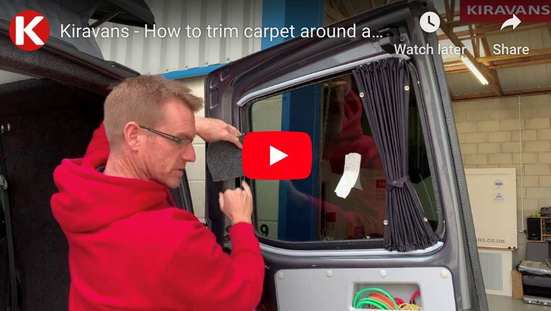 Video: How to trim carpet around a fitted campervan window