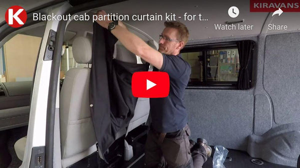 Video: Blackout Cab Partition Curtain Kit for the VW T5/T6 Campervan